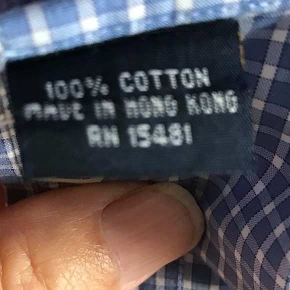 TOMMY Hilfiger Men's LS Sport Shirt Button Down Collar 15 1/2 X 32/33 - Picture 4 of 9